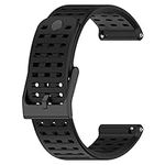 LOKEKE Compatible with Suunto Vertical Replacement Band - 22mm Replacement Silicone Wrist Watch Band Strap Compatible with Suunto Vertical / 9 Peak Pro / 9 Peak / 5 Peak(Silicone Black)