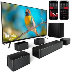 ULTIMEA 7.1 Soundbar for TV, with Dolby Atmos, 4 Wired Surround Speakers, APP Control, 460W Surround Sound System for TV, Home Theater Sound System with 6.5" Wireless Subwoofer, Poseidon D80 Series