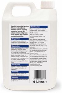Rustins Composite Decking Cleaner – Mold & Mildew Remover, 4L Outdoor Solution