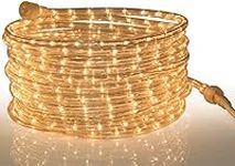 Tupkee Rope Light Warm Clear - 24 Feet (7.3 m), for Indoor and Outdoor use - 10MM Diameter - 288 Clear Incandescent Long Life Bulbs Decorative Rope Tube Lights