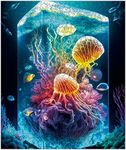 Mys Aurora Unique Wooden Jigsaw Puzzles - Coral Jellyfish, 200 Pcs Medium Size 9.6'' x 11.8'', Luxurious Animal Shaped Wood Puzzle, Beautiful Package, Best Gift for Adults