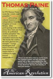 American Revolution: Thomas Paine, Classroom Poster