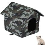 MUYYIKA Waterproof Cat House for Outdoors, Dog Pets House, Winter Resistant, Foldable Winter Warm Oxford Cat Shelter Cat Kennel Pet House Cat Bed for Outdoor Feral Cat Dog