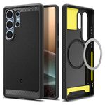 Spigen Rugged Armor Magfit for Samsung Galaxy S25 Ultra Case, Galaxy S25 Ultra Back Cover (2025) - Matte Black