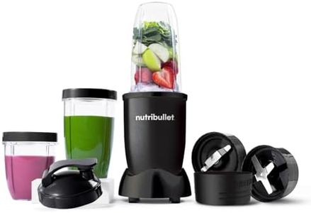 nutribullet Mega Pack with nutribullet 900W Blender & 9 Accessories - Extra Powerful & Easy To Clean - Blend & Crush Ice, Nuts & Frozen Fruits - Smoothie Maker - Black