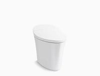 Kohler K-5401-PA-0 Veil Comfort Height Intelligent Skirted One-Piece Elongated Dual-Flush Toilet, White