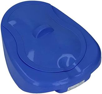 Pflege-Bettpfanne, Bettpfanne mit Deckel für ältere, Bettlägerige Erwachsene, Robuste Pflege-Urinal-Slipper (Dunkelblau)