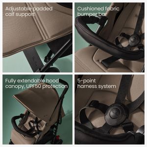 Silver Cross Pop 2 Stroller – Lightweight Pushchair, Cobble Grey