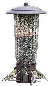 Perky-Pet 334-1SR Squirrel-Be-Gone Max Large Wild Bird Feeder with Flexports, Squirrel Proof Bird Feeder with Weight-Activated Perches - 4LB Seed Capacity