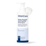 WishCare Multi Peptide Anti Hairfall Shampoo For Frizzy and Dry Hair | Controls Hairfall & Promotes Hair Growth | Peptides, Rice Water, Rosemary & Caffeine | Paraben & Sulphate Free Shampoo For Women & Men | For All Hair Types | 250ml