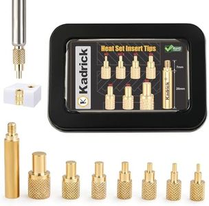 Kadrick Soldering Tips/Heat Set Insert Tips - for Heat set Inserts,7 Tips for Threaded inserts M2 M2.5 M3 M4 M5 M6 M8, Heat Set Insert Tool for 3D Printer Users,Compatible with 900M/T18/FX-888D Irons