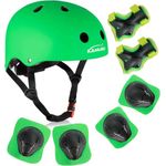 KAMUGO Kids Bike Helmet, Toddler Helmet for Ages 2-8 Boys Girls with Sports Protective Gear Set Knee Elbow Wrist Pads for Skateboard Cycling Scooter Rollerblading (Green)