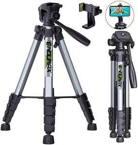 Endurax 168cm (66 Inch) Camera Tripod with Travel Bag, Cell Phone Tripod with Universal Phone Mount, Professional Lightweight Aluminum Camera Stand Tripod for Phone/Camera/Projector/DSLR/SLR