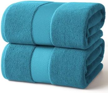 Infinitee Xclusives – Luxury Bath Sheets Towels – 2 Pack 600 GSM (35X70 Inches) – 100% Ring Spun Cotton Extra Large Bath Towels for Bathroom – Super Soft, Absorbent, Hotel & Spa Quality|Serene Teal|