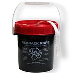 Redback Rope Bucket - 200 Feet 2200lb Strength - All-Purpose Super Strong Rope Replacement, Flat Woven Strap Utility Rope for Hiking, Climbing, Camping, Hunting, Emergency, Tactical, Truck, RV, ATV