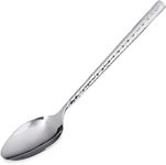 Carlisle 60206 Hammered Stainless Steel Solid Spoon, 9.5"