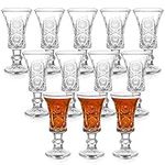 Youeon 12 Pack 1.2 Oz/35ml Shot Glasses Set, Clear Cordial Glasses, Fancy Shot Glasses, Mini Wine Glass with Heavy Base, Sherry Glasses for Tequila, Liquor, Whiskey, Vodka