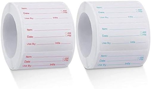 2 Rouleaux 1000 Pièces Autocollants Alimentaires Amovibles, Auto-Adhésif Amovible Étiquettes Autocollantes pour Confiture pour La Maison Ou Le Restaurant En Conserve (2 Couleurs)