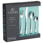 Viners Angel Cutlery Set - Elegant Mirror Polished Flatware Gift Box with 25 Year Guarantee, 24 Piece