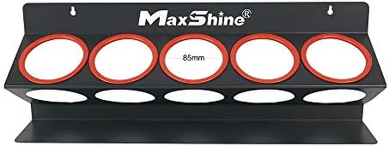 Maxshine Detailing Bottle Holder -Holds up to 5 sprayers (16/32oz) w/ 4 Small Holes - Organizer, Sturdy, Simple & Lightweight Design, Easy Wall Mounting - Detailing Accessories and Supplies