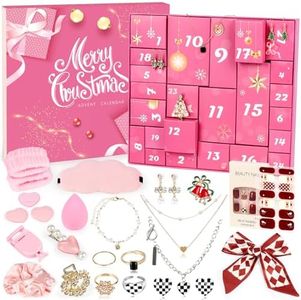 Advent Calendar 2025, Beauty Fashion and Jewelry Countdown Gifts Holiday