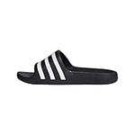 adidas unisex child adilette Aqua Sport Sandals Slides, Core Black/Footwear White/Core Black, 6 Little Kid US