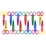 ShubhKraft Return Gift in Bulk For Kids / Decorative Styles Paper cutting Zig Zag Scissor for Craft Work / Sharp cutting Scissoer for Different Pattern desgin (Pack of 12, Multicolor)