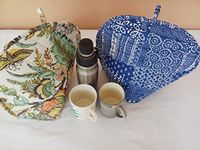 Combo Set of 2 PsFashionmart Mandala Tea Cozy Cover Blue Patch printWinter Tea Cozy Cotton Tea Kettle Warmer Pot Cover Hot Coffee Cover Handamde Kitchen D�cor