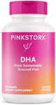 Pink Stork Prenatal DHA - 540 mg Omega 3 Fish Oil Supplements with DHA and EPA, Pregnancy and Postpartum Essentials for Cognitive Health + Fetal Development - 60 Softgels - Packaging May Vary