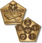 Pentagon with 5 Seals - Bronze Antique