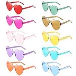 ZKSXOA Party Glasses 10 Pack, Multipack Eyewear for Party Fancy Dress Costume, Funky Sunglasses, Festival Glasses for Men Women Boys Girls Adults & Kids