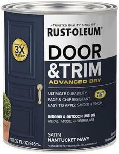 Rust-Oleum 369386 Advanced Dry Door & Trim Paint, Quart, Satin Nantucket Navy