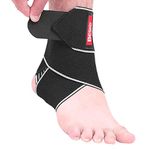 BESKEY Ankle Support Brace Adjustable Breathable Elastic Nylon Material Fit for Most Size Use for Sports