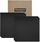Genesis 2ft x 2ft Smooth Pro Black Ceiling Tiles - Easy Drop-in Installation – Waterproof, Washable and Fire-Rated - High-Grade PVC to Prevent Breakage - Package of 12 Tiles