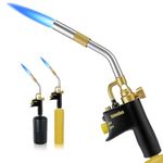 Sondiko Propane Torch, GJ-8000pro High Intensity Mapp Gas Torch Head, Trigger Start Plumbing Soldering Blow Torch Heavy Duty Blowtorch for Welding, Kitchen, BBQ (Gas Cylinders Not Included)