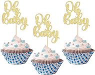 Gyufise 36 Pack Oh Baby Cupcake Top