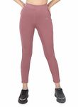 Mehrang Stretchable Yoga Pants For Women & Gym Pants For Women Workout With Mesh Insert & Side Pockets (Xl, Moove), Mauve