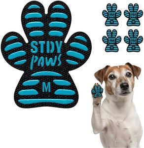 Steady Paws Anti-Slip Paw Stickers for Dogs Feet - Non-Slip Paw Pads for Traction on Hardwood & Tile Floors - Breathable Adhesive Friction Foot Grips for Senior & Injured Dogs – 24 Pads (Size M)