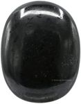 Black Tourmaline Palm Stone - Pocket Massage Worry Stone for Natural Body Chakra Balancing, Reiki Healing and Crystal Grid