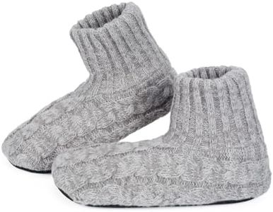 LEMZONE Womens Fuzzy Slipper Socks with Grippers Warm Indoor Sherpa Lined House Shoes