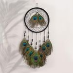 THE URBAN ARTISTIC Peacock Feather Dream Catcher for Positive Energy Decorative Showpiece Wall Hanging (25/60 cm)