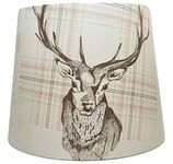 Stag Lampshade Light Shade Choice Of Grey Charcoal Cranberry