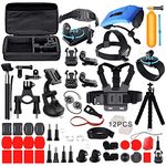 Kuptone 69 IN 1 Accessories Set for GoPro Hero 10 GoPro Hero 9 Hero 8 Hero 7 Hero 6 Hero 5 Hero 4 Hero HD(2018) Hero Fusion Max/Session Fit Xiaomi AKASO Crosstour Apeman Action Camera