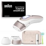 Braun Smart IPL Skin I Expert, at Home Hair Removal, Alternative for Laser Hair Removal, Smart IPL with Exclusive Free App, Mini Face Shaver, 3 Heads, 2 Years of Smooth Skin, PL7249