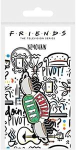 Pyramid International Friends (Central Perk Sketch) Porte-clés en Caoutchouc, Multicolore, Taille Unique Mixte