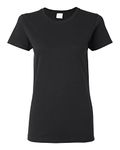 Gildan womens Heavy Cotton Adult Pack fashion t shirts, Black/White, Large US, Black/White