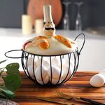 The Artment Your Artistic Apartment Chef's Lid Egg Basket, Sturdy Structure, Snug-Fitting Lid, Keeps Eggs Fresh and Secure, Countertop or Pantry Storage, Dishwasher Safe (Basket - 1)