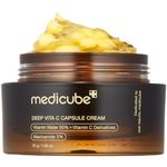 Medicube Deep Vitamin C Golden Boba Capsule Face Moisturizer - Liposome Capsules For Wrinkles, Skin Radiance - Transparent Gel for Glow Hydration - Korean Skin Care 1.94 oz