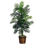 Nearly Natural 5263-03 Areca Palm Decorative Silk Tree with Basket, 4.5-Feet, Green