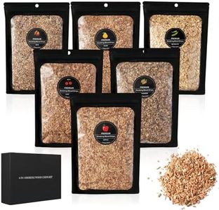 Smoking Wood Chips with 6 Flavors,Wood Chips for Smoker Cocktails Whiskey Smoking Gun,Including Cherry, Apple, Hickory, Pear, Mesquite, Oak,5.29oz/Bag